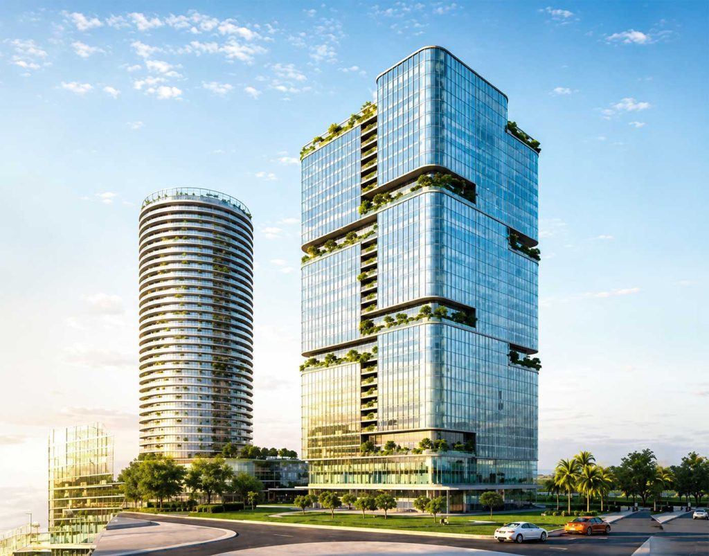 2 Triệu m2 Tòa Văn Phòng Vinhomes Global Gate Hạ Long, Quy Mô Bằng 20 Tòa Technopark: Giải Mã Bài Toán Việc Làm Và Dòng Người Ở Thực Phối cảnh tổng quan tòa văn phòng Vinhomes Global Gate Hạ Long với kiến trúc hiện đại và quy mô biểu tượng.